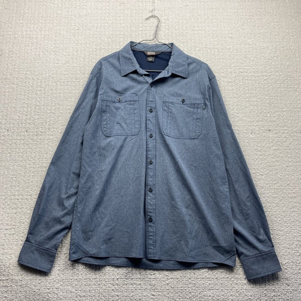 Outdoor Research Shirt Mens L Blue Wayward Long Sleeve Stretch Outdoor Hiking